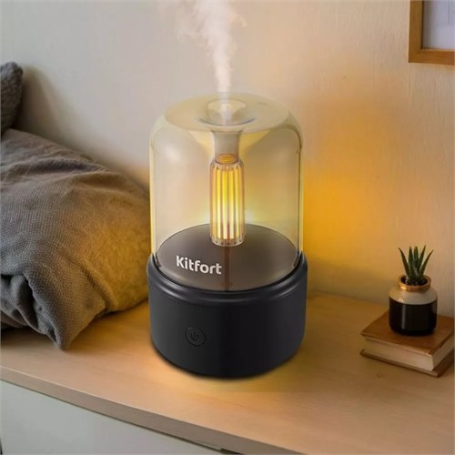 Увлажнитель воздуха Kitfort КТ-3801, ультразвуковой, 4.5 Вт, 0.12 л, ароматизация, чёрный 10661099