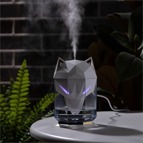 Увлажнитель воздуха Luazon HM-12 "Волк", ультразвуковой, 650 мл, 2 Вт, погружной, USB, белый 9710019